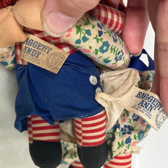 Original Knickerbocker Raggedy ANN & ANDY Dolls 5PC BUNDLE Vintage Antique - Picture 15 of 16